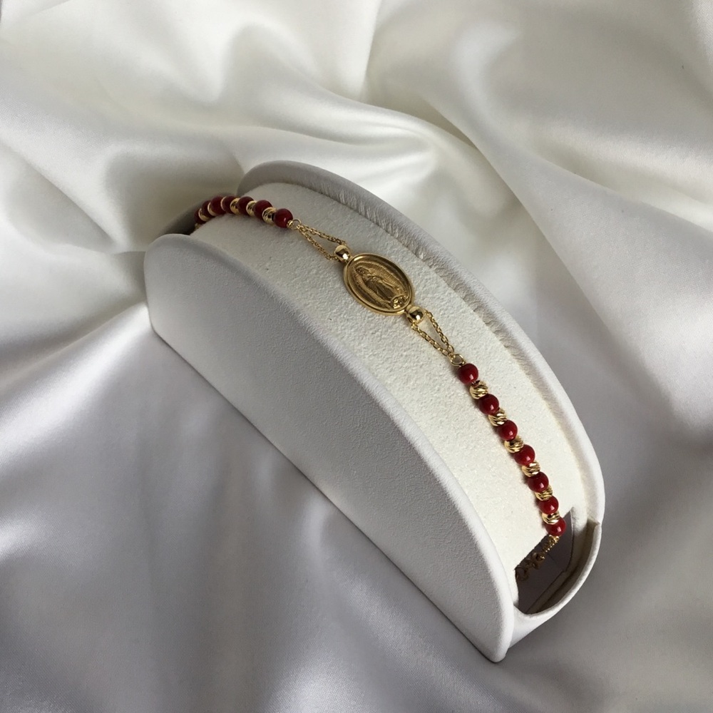 Religious Bracelet of the Virgin of Guadalupe 18KT Gold Plated.
